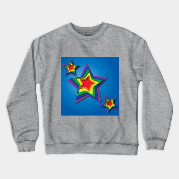 Paper Stars Crewneck Sweatshirt by benjaminfaucher7